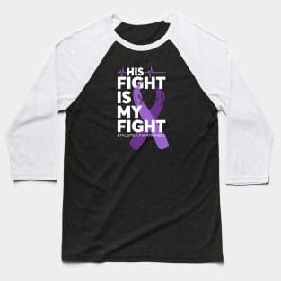 His Fight Is My Fight Epilepsy Awareness Baseball T-Shirt